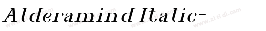 Alderamind Italic字体转换